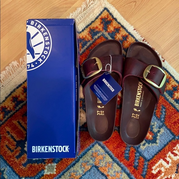 NIB Birkenstock Madrid Big Buckle Zinfandel 37 - Picture 3 of 5